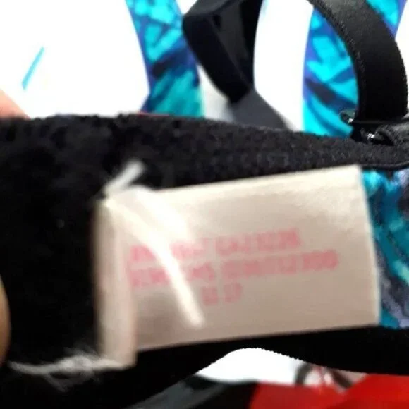 PINK Victoria's Secret Wear Everywhere Push-Up Bra Tropical Print 32C - Picture 7 of 7